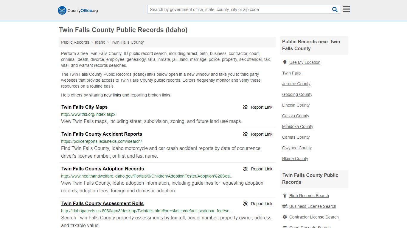 Public Records - Twin Falls County, ID (Business, Criminal ...