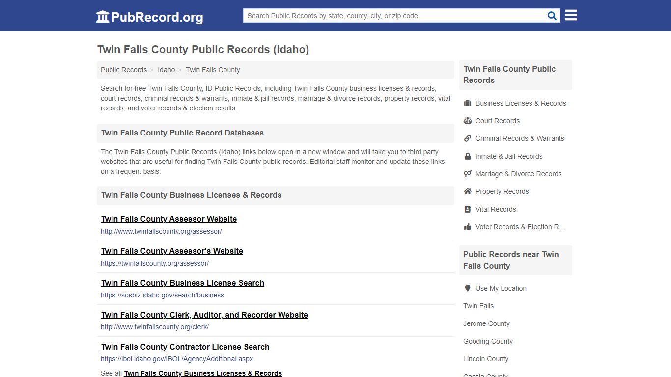 Free Twin Falls County Public Records (Idaho Public Records)